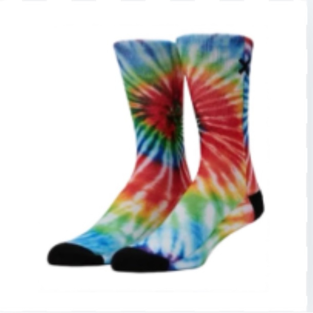 NWT Multicolor Odd Sox Tie-Dye Crew Casual Socks One Pair